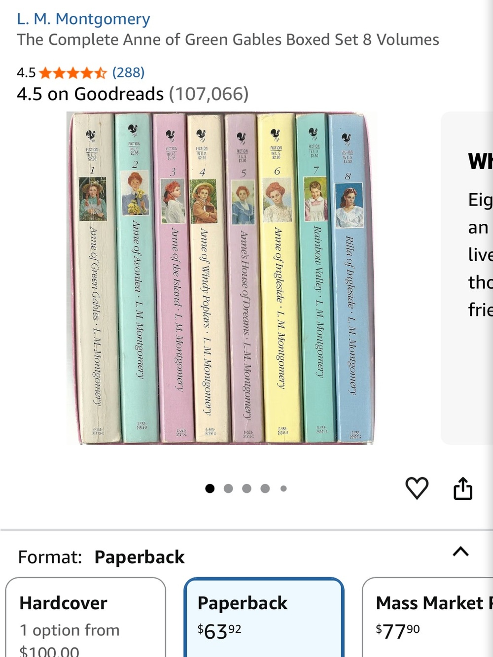 Anne of Green Gables Complete 8-Volume Set - Pastel Spines